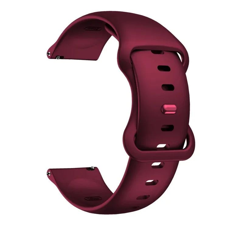 Butterfly Buckle Silicone Replacement Strap Watchband, 20mm For Samsung Galaxy Watch Active 3 41mm, 22mm For Samsung Galaxy Watch Active 3 45mm
