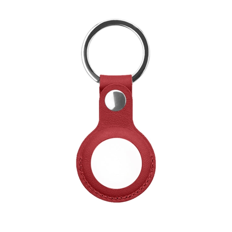 Mutural PU Leather Protective Case with Key Ring for AirTag 2nd Gen / AirTag 1st Gen
