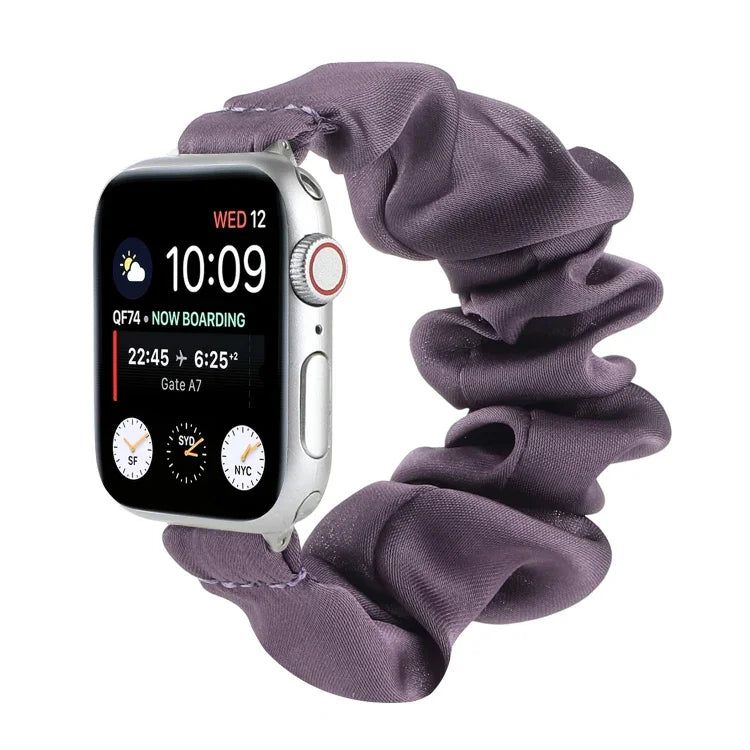 Scarf Hair Tie Replacement Watchbands For Apple Watch Series, 7 45mm / 6 & SE & 5 & 4 44mm / 3 & 2 & 1 42mm, 7 41mm / 6 & SE & 5 & 4 40mm / 3 & 2 & 1 38mm
