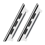 2 PCS Watchbands Stainless Steel Acoustic Ear Connector, Width: 22mm For Apple Watch Series 6 & SE & 5 & 4 44mm / 3 & 2 & 1 42mm, Width: 22mm For Apple Watch 44mm / 42mm