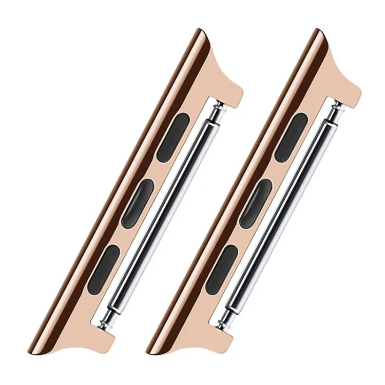 2 PCS Watchbands Stainless Steel Acoustic Ear Connector, Width: 22mm For Apple Watch Series 6 & SE & 5 & 4 44mm / 3 & 2 & 1 42mm, Width: 22mm For Apple Watch 44mm / 42mm