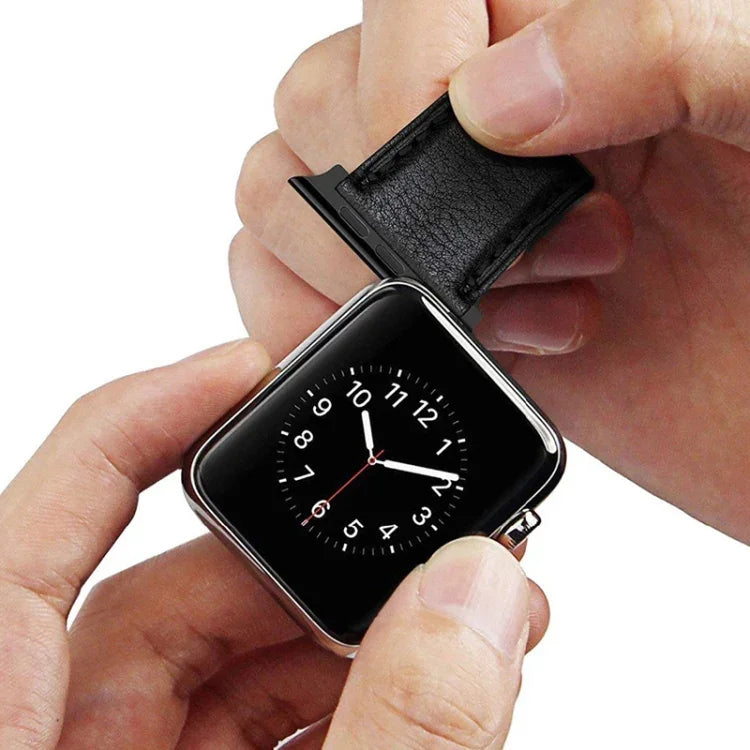 2 PCS Watchbands Stainless Steel Acoustic Ear Connector, Width: 24mm For Apple Watch Series 6 & SE & 5 & 4 44mm / 3 & 2 & 1 42mm, Width: 24mm For Apple Watch 44mm / 42mm