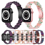 Oval Resin Replacement Strap Watchband, For Apple Watch Series 7  41mm / & 6 & SE & 5 & 4 40mm, For Apple Watch Series  7  45mm / & 6 & SE & 5 & 4 44mm
