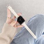 Crocodile Texture Leather Replacement Strap Watchband, For Apple Watch Series 7  41mm / & 6 & SE & 5 & 4 40mm, For Apple Watch Series  7  45mm / & 6 & SE & 5 & 4 44mm