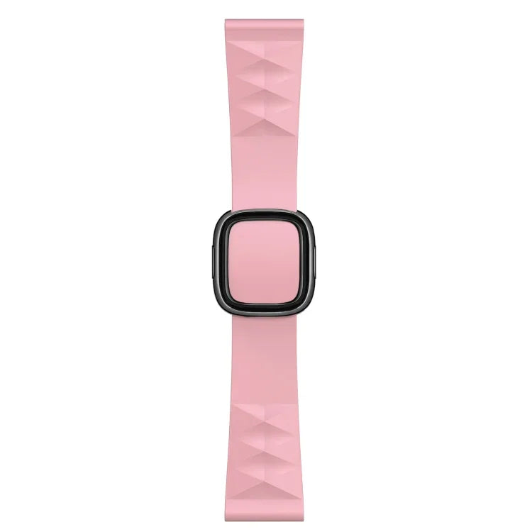 Modern Style Silicone Replacement Strap Watchband For Apple Watch Series 6 & SE & 5 & 4 40mm / 3 & 2 & 1 38mm, Black Buckle, Rose Gold Buckle, Silver Buckle