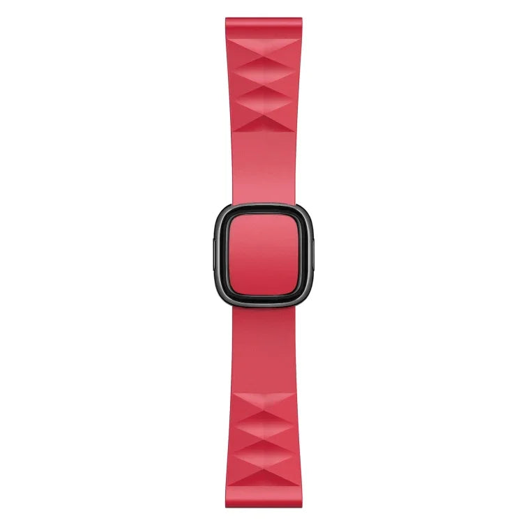 Modern Style Silicone Replacement Strap Watchband For Apple Watch Series 6 & SE & 5 & 4 44mm / 3 & 2 & 1 42mm, Black Buckle, Rose Gold Buckle, Silver Buckle