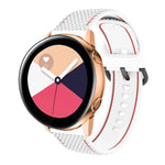 For Samsung Galaxy Watch Active 2 Two-color Stitching Silicone Replacement Strap Watchband, 20mm