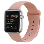 Silicone Replacement Strap Watchband For Apple Watch Series, 7 41mm / 6 & SE & 5 & 4 40mm / 3 & 2 & 1 38mm, 7 45mm / 6 & SE & 5 & 4 44mm / 3 & 2 & 1 42mm