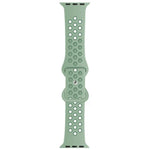 Butterfly Buckle Dual-tone Liquid Silicone Replacement Watchband For Apple Watch Series, 7 41mm / 6 & SE & 5 & 4 40mm / 3 & 2 & 1 38mm, 7 45mm / 6 & SE & 5 & 4 44mm / 3 & 2 & 1 42mm