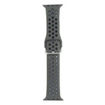 Metal Buckle Silicone Replacement Watchband For Apple Watch Series, 7 41mm / 6 & SE & 5 & 4 40mm / 3 & 2 & 1 38mm, 7 45mm / 6 & SE & 5 & 4 44mm / 3 & 2 & 1 42mm