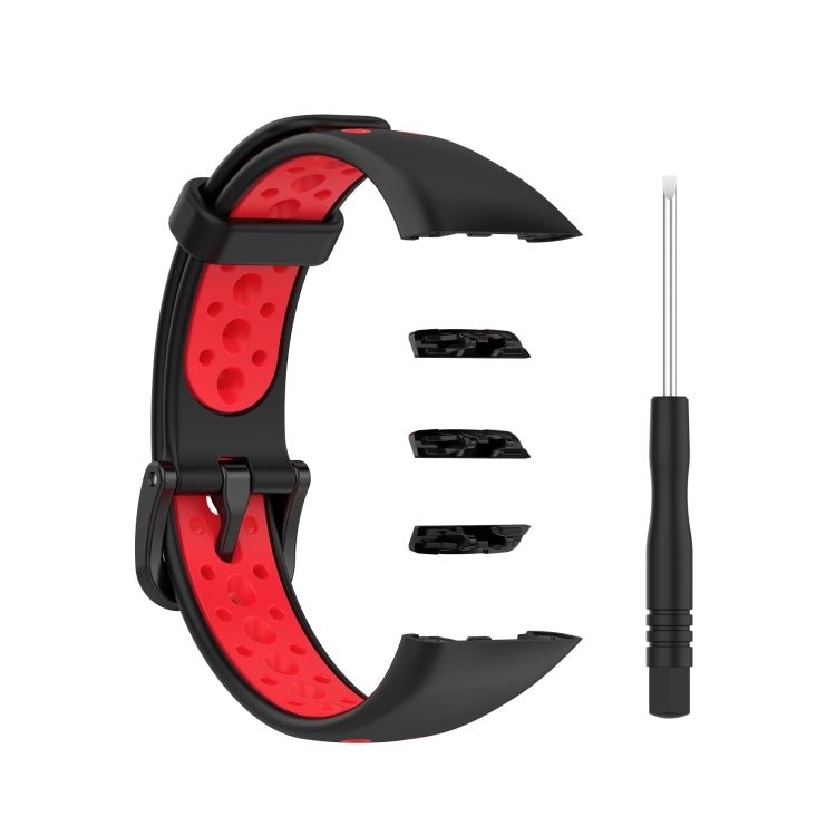 For Huawei Band 6 / Honor Band 6 Universal Two-color Breathable Silicone Replacement Strap Watchband