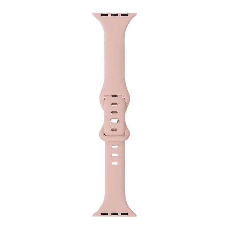 Slimming 8-buckle Silicone Replacement Strap Watchband, For Apple Watch Series 7  41mm / & 6 & SE & 5 & 4 40mm, For Apple Watch Series  7  45mm / & 6 & SE & 5 & 4 44mm