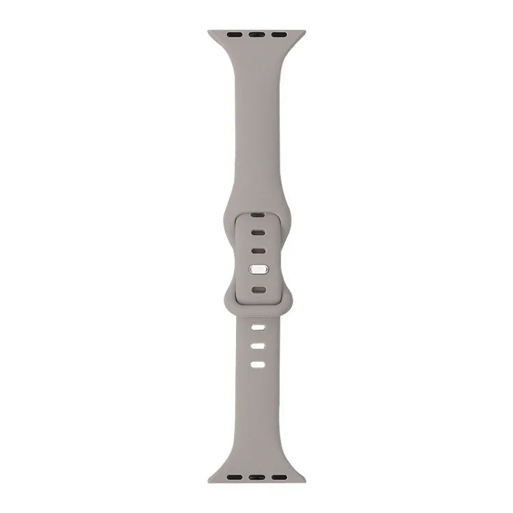 Slimming 8-buckle Silicone Replacement Strap Watchband, For Apple Watch Series 7  41mm / & 6 & SE & 5 & 4 40mm, For Apple Watch Series  7  45mm / & 6 & SE & 5 & 4 44mm