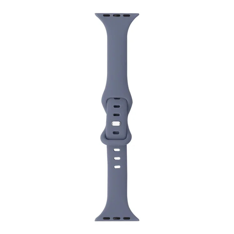 Slimming 8-buckle Silicone Replacement Strap Watchband, For Apple Watch Series 7  41mm / & 6 & SE & 5 & 4 40mm, For Apple Watch Series  7  45mm / & 6 & SE & 5 & 4 44mm