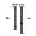 Clip-on Metal Replacement Strap Watchband, For Fitbit Luxe