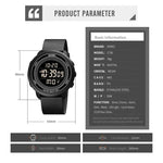 SKMEI 1736 Triplicate Round Dial Timing LED Digital Display Luminous Electronic Watch