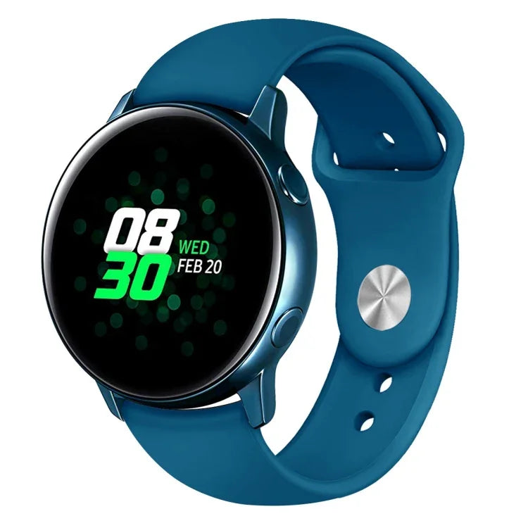 For Galaxy Watch Active 2 Smart Watch Solid Color Silicone Wrist Strap Watchband, L, S