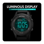 SKMEI 1758 Multifunctional LED Digital Display Luminous Silicone Strap Electronic Watch