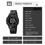 SKMEI 1758 Multifunctional LED Digital Display Luminous Silicone Strap Electronic Watch