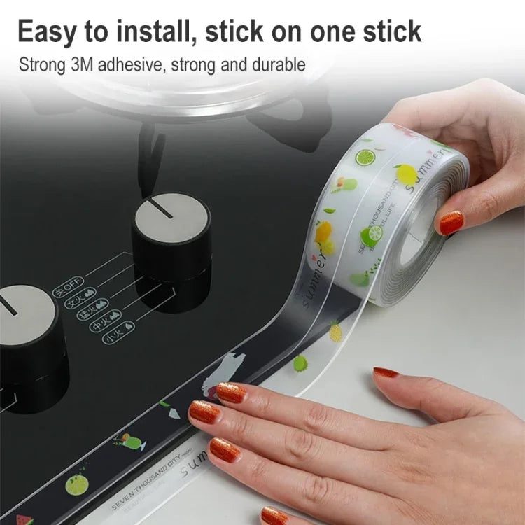 Kitchen Beauty Stitching Stickers Waterproof Mildew Proof Moisture Proof High Temperature Sticker, White Background