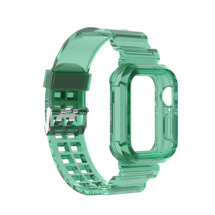 Silicone Integrated Replacement Strap Watchband For Apple Watch Series, 7 41mm / 6 & SE & 5 & 4 40mm / 3 & 2 & 1 38mm, 7 45mm / 6 & SE & 5 & 4 44mm / 3 & 2 & 1 42mm