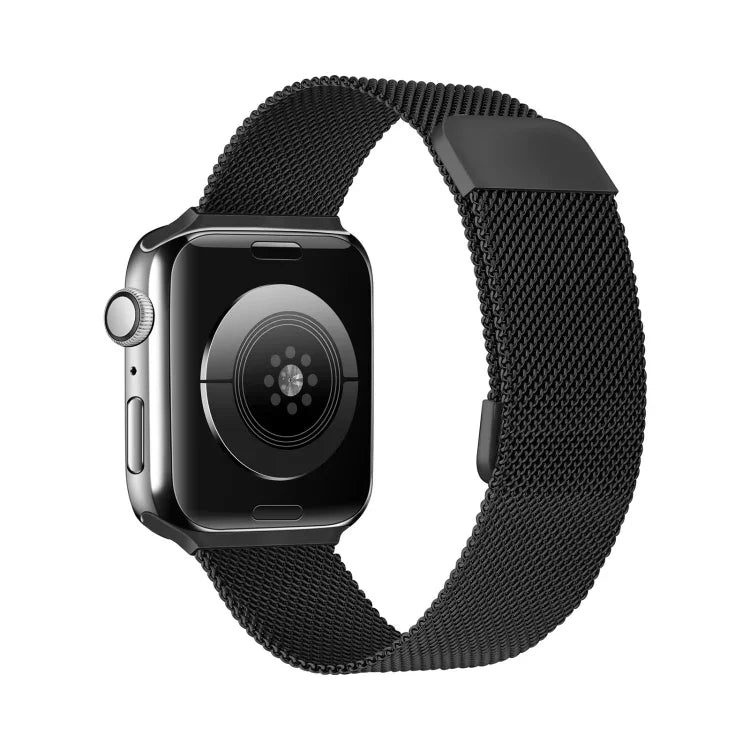 Double Section Milanese Magnetic Elasticity Replacement Strap Watchband For Apple Watch Series, 7 45mm / 6 & SE & 5 & 4 44mm / 3 & 2 & 1 42mm, 7 41mm / 6 & SE & 5 & 4 40mm / 3 & 2 & 1 38mm