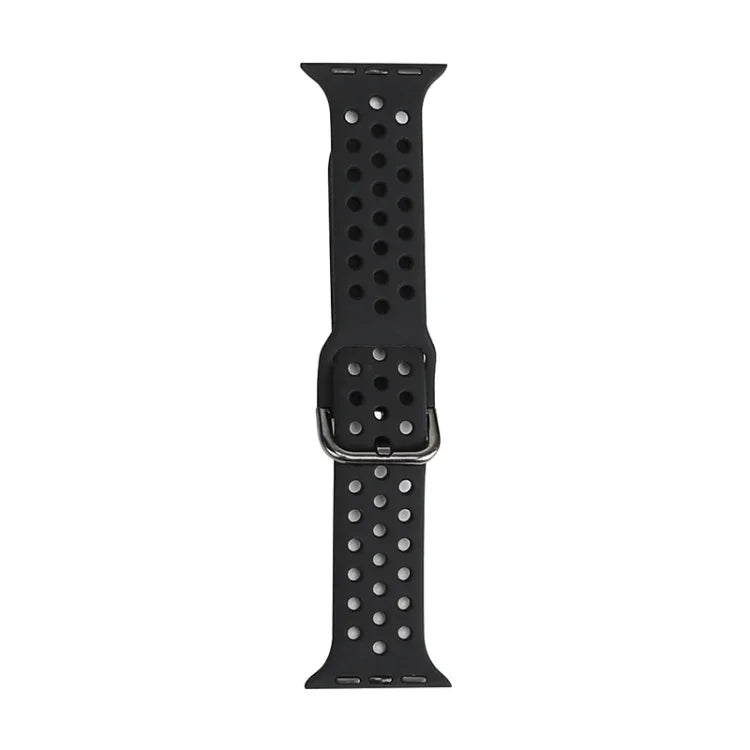 Silicone Replacement Watchband For Apple Watch Series, 7 41mm / 6 & SE & 5 & 4 40mm / 3 & 2 & 1 38mm