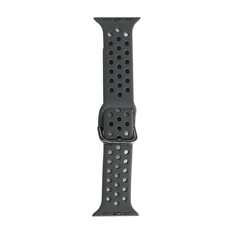 Silicone Replacement Watchband For Apple Watch Series, 7 41mm / 6 & SE & 5 & 4 40mm / 3 & 2 & 1 38mm