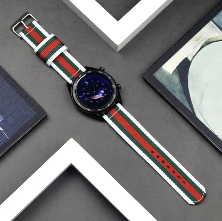 For Samsung Galaxy Watch4 40/44mm & Watch4 Classic 42/46mm Split Nylon Replacement Strap Watchband