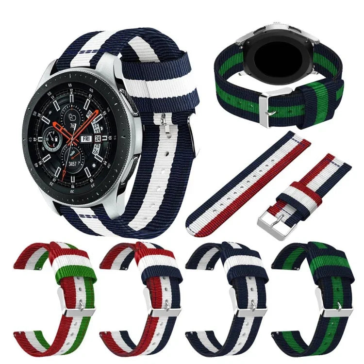 For Samsung Galaxy Watch4 40/44mm & Watch4 Classic 42/46mm Split Nylon Replacement Strap Watchband