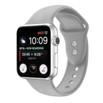 Double Nail Silicone Replacement Strap Watchband For Apple Watch Series, 7 45mm / 6 & SE & 5 & 4 44mm / 3 & 2 & 1 42mm, 7 41mm / 6 & SE & 5 & 4 40mm / 3 & 2 & 1 38mm