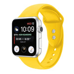 Double Nail Silicone Replacement Strap Watchband For Apple Watch Series, 7 45mm / 6 & SE & 5 & 4 44mm / 3 & 2 & 1 42mm, 7 41mm / 6 & SE & 5 & 4 40mm / 3 & 2 & 1 38mm