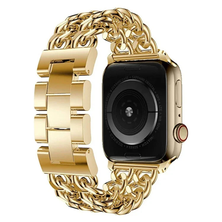Metal Cowboy Replacement Strap Watchband For Apple Watch Series, 7 41mm / 6 & SE & 5 & 4 40mm / 3 & 2 & 1 38mm, 7 45mm / 6 & SE & 5 & 4 44mm / 3 & 2 & 1 42mm