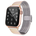 Multi-baht Steel Replacement Watchband For Apple Watch Series, 7 45mm / 6 & SE & 5 & 4 44mm / 3 & 2 & 1 42mm, 7 41mm / 6 & SE & 5 & 4 40mm / 3 & 2 & 1 38mm