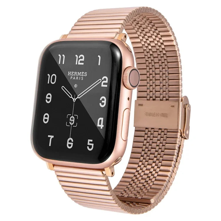 Multi-baht Steel Replacement Watchband For Apple Watch Series, 7 45mm / 6 & SE & 5 & 4 44mm / 3 & 2 & 1 42mm, 7 41mm / 6 & SE & 5 & 4 40mm / 3 & 2 & 1 38mm