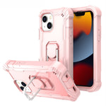 PC + Rubber 3-layers Shockproof Protective Case with Rotating Holder, For iPhone 13 mini, For iPhone 13, For iPhone 13 Pro, For iPhone 13 Pro Max