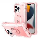 PC + Rubber 3-layers Shockproof Protective Case with Rotating Holder, For iPhone 13 mini, For iPhone 13, For iPhone 13 Pro, For iPhone 13 Pro Max