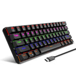 HXSJ L800 61 Keys Bluetooth 5.0 / 2.4G Wireless / Type-C Wired Three Modes Blue Shaft Mechanical Keyboard