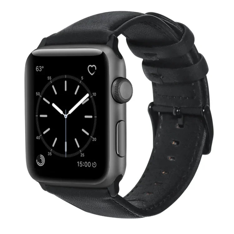 Oil Wax Genuine Leather Strap Watchband, For Apple Watch Series 8&7 41mm / SE 2&6&SE&5&4 40mm / 3&2&1 38mm, For Apple Watch Series 7 41mm / 6 & SE & 5 & 4 40mm / 3 & 2 & 1 38mm                                                                            ...