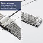 304 Stainless Steel Double Buckle Replacement Strap Watchband, 12mm, 14mm, 16mm, 18mm, 20mm, 22mm