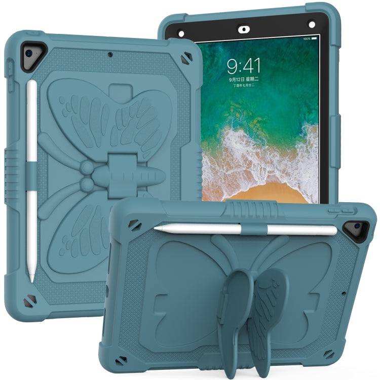 Pure Color PC + Silicone Anti-drop Protective Case with Butterfly Shape Holder & Pen Slot, For iPad 9.7 2018 & 2017 / Pro 9.7 inch / Air 2 / 6, For iPad 10.2 2021 & 2020 & 2019 / Air 3 10.5 inch, For iPad mini 6 2021 / mini 2024                        ...