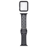 Silicone Replacement Strap Watchband + Protective Case with Screen Protector Set For Apple Watch Series, 3 & 2 & 1 38mm, For Apple Watch Series 6 / 5 / 4 / Watch SE 40mm