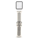 Silicone Replacement Strap Watchband + Protective Case with Screen Protector Set For Apple Watch Series, 3 & 2 & 1 42mm, For Apple Watch Series 6 / 5 / 4 / Watch SE 44mm
