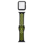 Silicone Replacement Strap Watchband + Protective Case with Screen Protector Set For Apple Watch Series, 3 & 2 & 1 42mm, For Apple Watch Series 6 / 5 / 4 / Watch SE 44mm