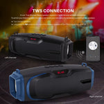 New Rixing NR-6012M Bluetooth 5.0 Portable Outdoor Karaoke Wireless Bluetooth Speaker with Microphone & Shoulder Strap, NR-6012M(Black), NR-6012M(Red), NR-6012M(Blue), NR-6012M(Green)
