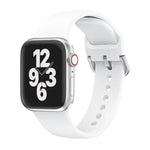 Single-color Silicone Buckle Replacement Strap Watchband For Apple Watch Series, 7 41mm / 6 & SE & 5 & 4 40mm / 3 & 2 & 1 38mm, 7 45mm / 6 & SE & 5 & 4 44mm / 3 & 2 & 1 42mm