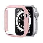 Shockproof PC Protective Case with Tempered Glass Film, For Apple Watch Series 9 / 8 / 7 41mm, For Apple Watch Series 9 / 8 / 7 45mm, For Apple Watch Series 8 / 7 41mm
