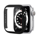 Shockproof PC Protective Case with Tempered Glass Film, For Apple Watch Series 9 / 8 / 7 41mm, For Apple Watch Series 9 / 8 / 7 45mm, For Apple Watch Series 8 / 7 41mm
