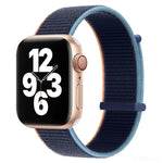 Hook and Loop Fastener Dual Section Replacement Watchband For Apple Watch Series, 7 41mm / 6&SE&5&4 40mm / 3&2&1 38mm, 7 45mm / 6&SE&5&4 44mm / 3&2&1 42mm