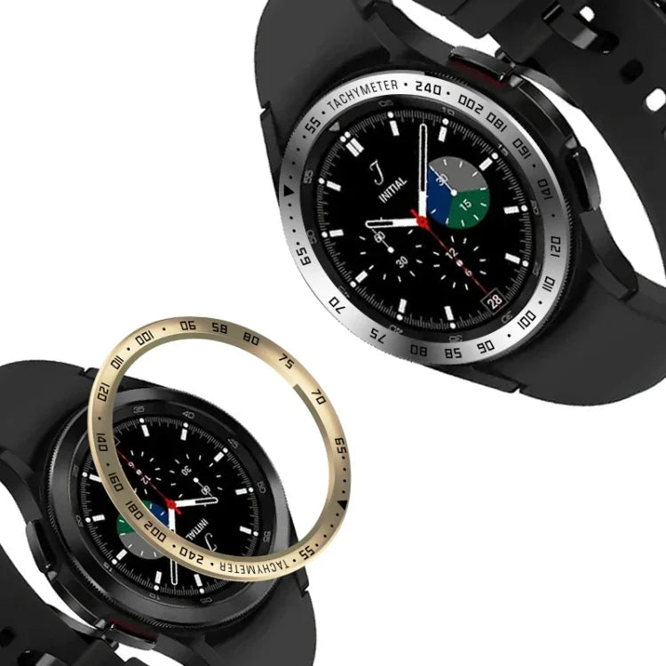Smart Watch Steel Bezel Ring, E Version, For Samsung Galaxy Watch4 Classic 42mm, For Samsung Galaxy Watch4 Classic 46mm